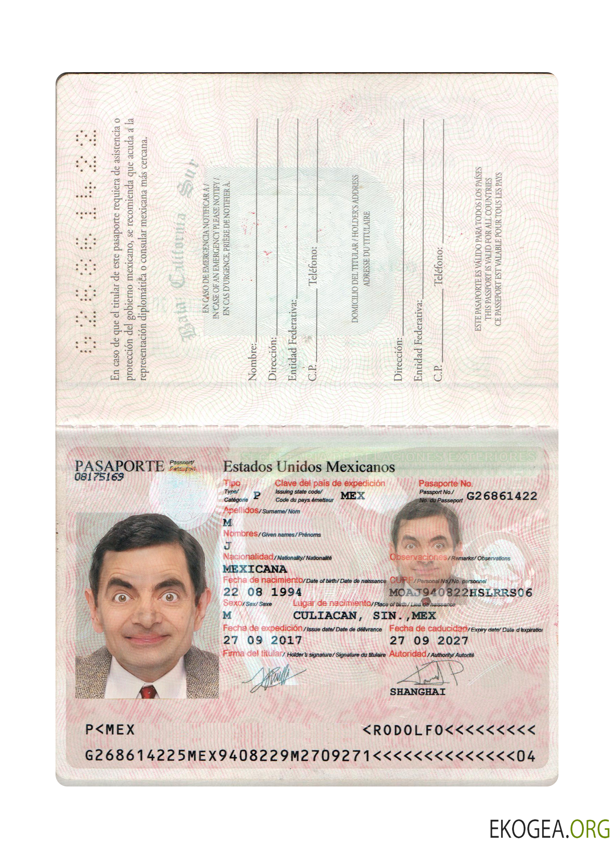 Passeport mexicain 2017 présent